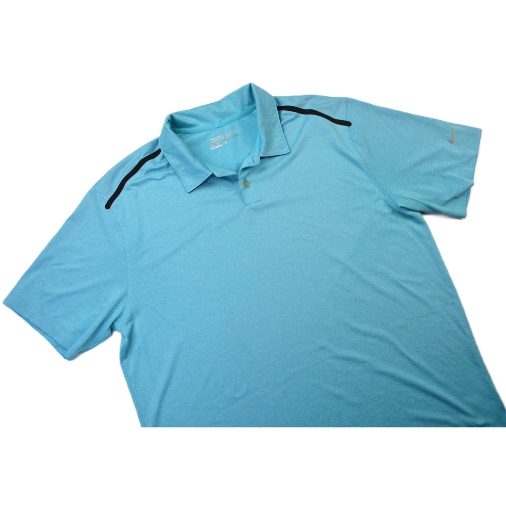 Nike Golf Tour Performance Dri-Fit Polo Shirt Mens Large Blue Heather 455311-414
